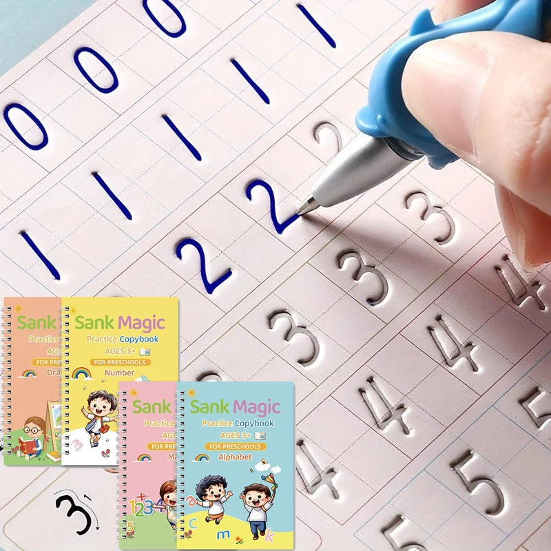 Cahier d’Entraînement Groove Enfants – Écriture, Dessin, Maths & Alphabet – 5 Thèmes