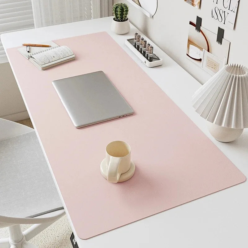 Tapis de Bureau en Cuir PU – Imperméable & Antidérapant – 5 Coloris – 2 Tailles