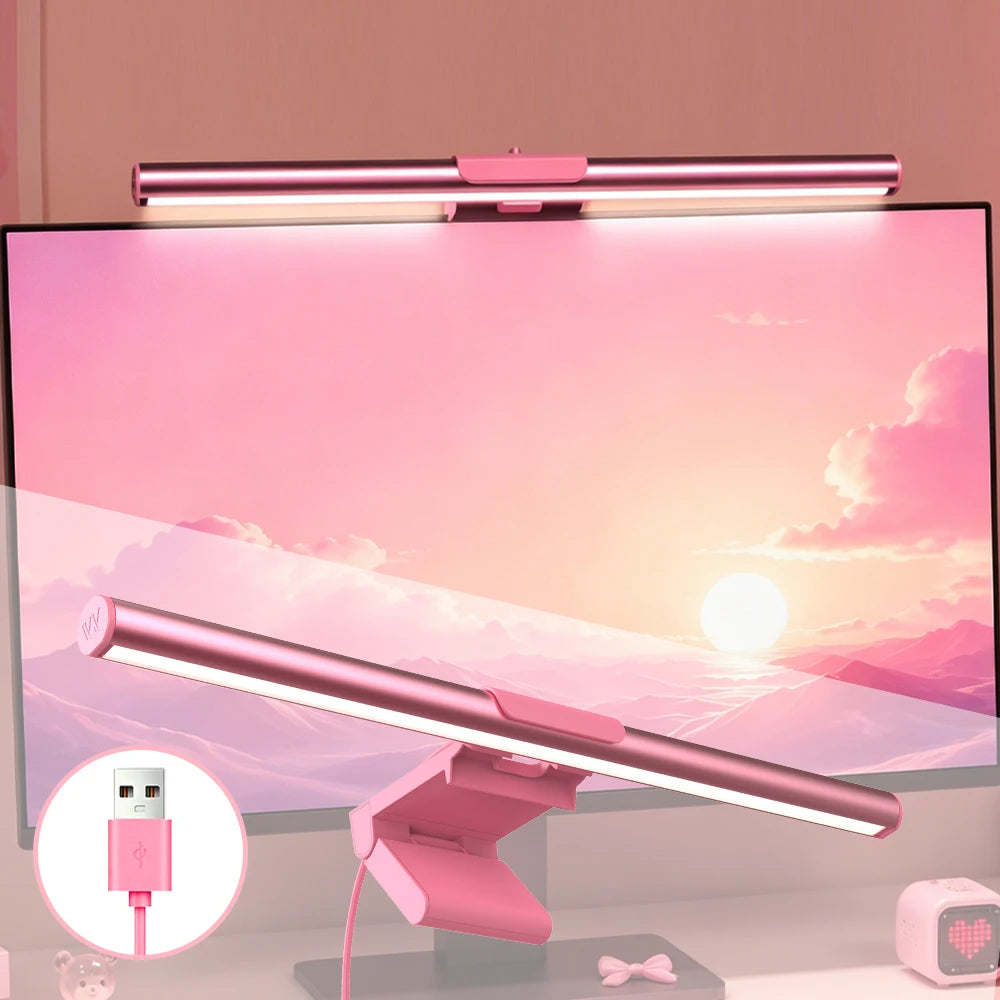 Barre Lumineuse LED pour Moniteur – RGB Dimmable, Télécommande, Gaming