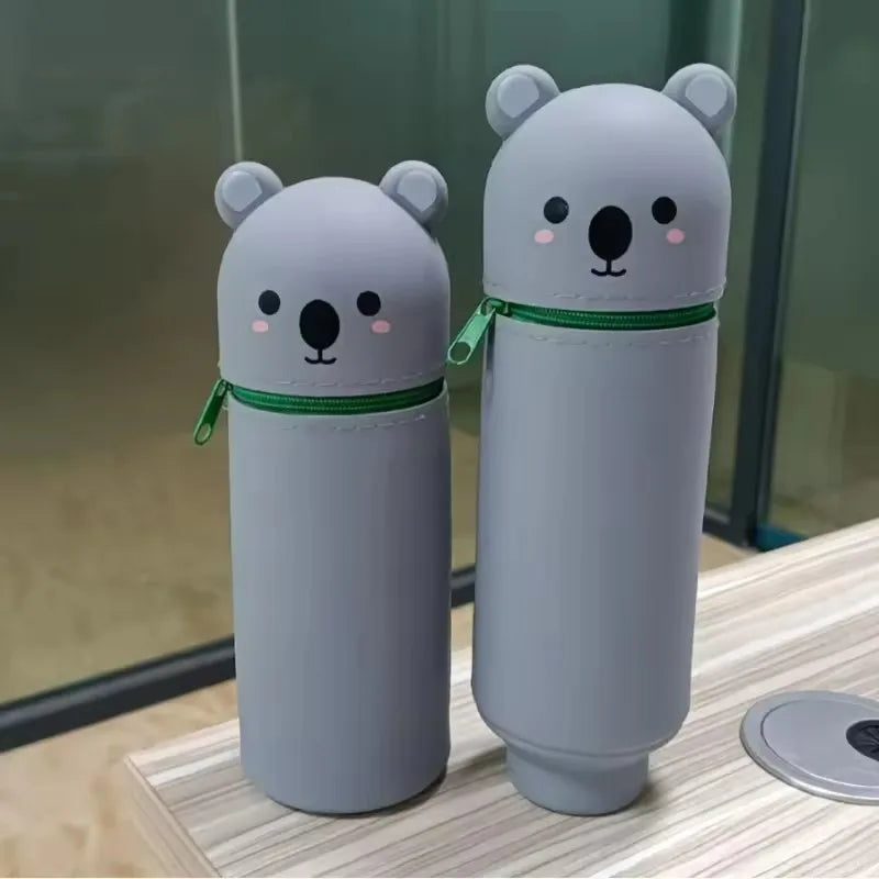 Trousse Télescopique en Silicone – Animaux Mignons, Grande Capacité, 15 Designs