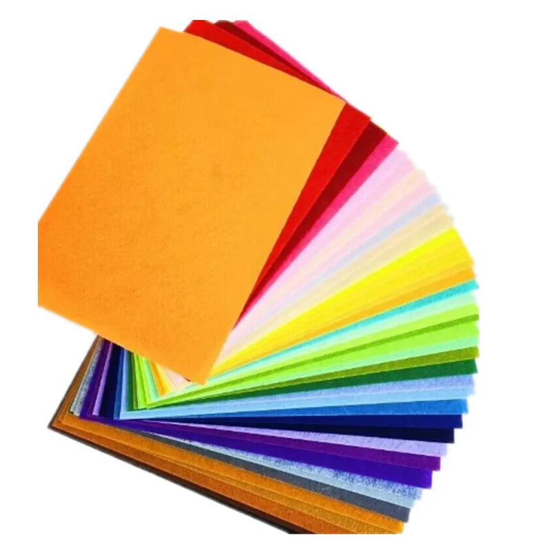 Feuilles de Feutrine Multicolores – Lot de 40 (6 tailles disponibles)