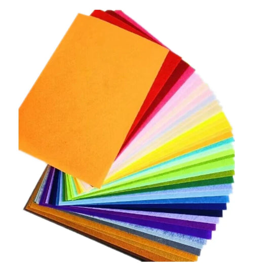 Feuilles de Feutrine Multicolores – Lot de 40 (6 tailles disponibles)