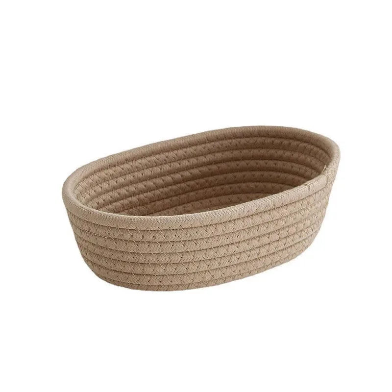 Corbeille de Rangement en Corde de Coton – Style Nordique Minimaliste