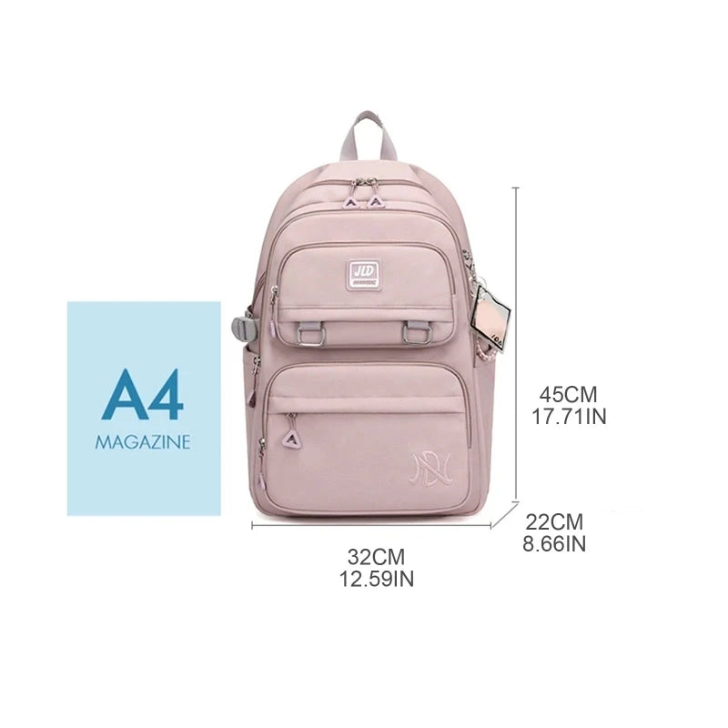Sac à Dos Scolaire – Grande Capacité, Nylon Léger, Fille & Mixte