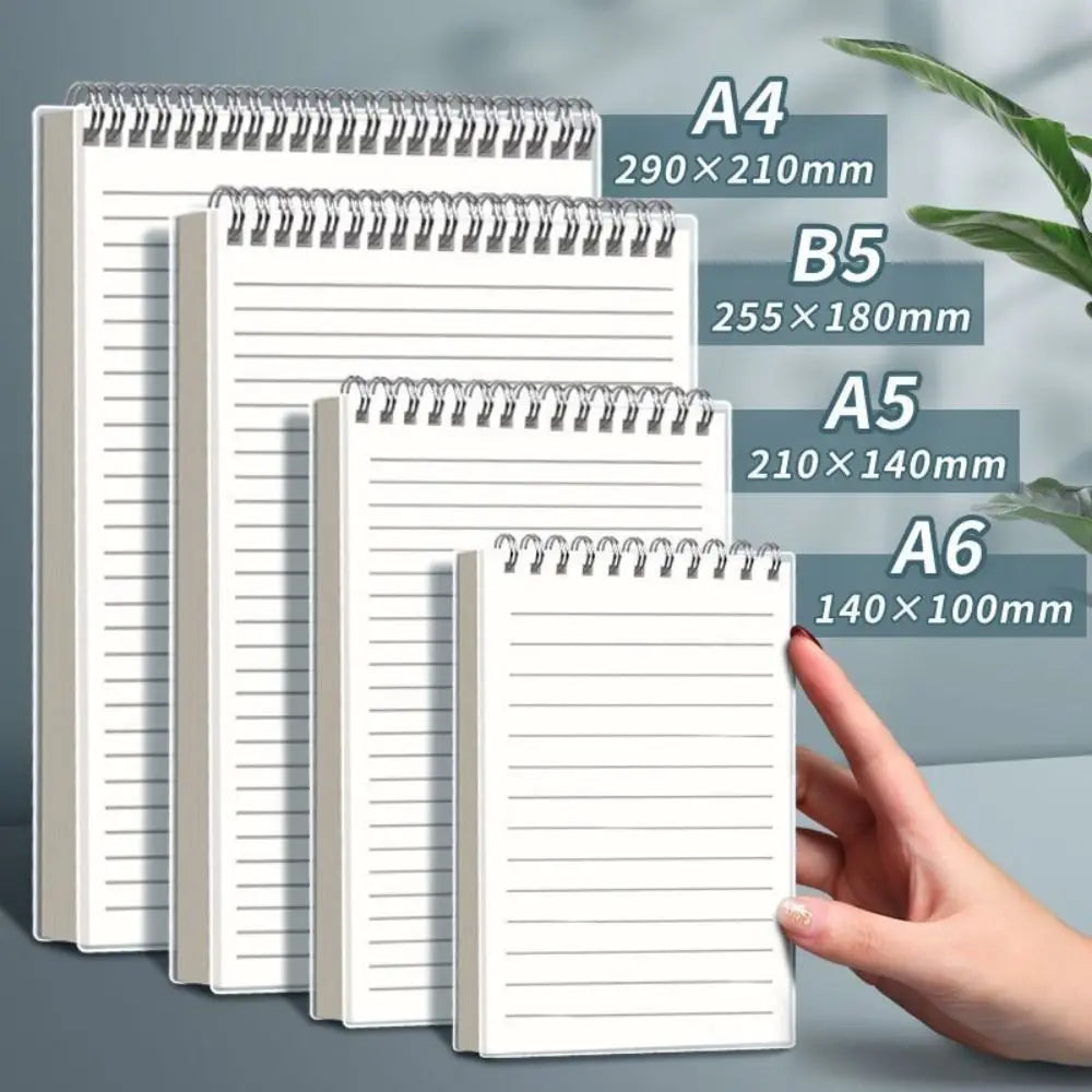 Cahier à Spirale Épaissi A4/A5/A6/B5 – Ligné, Quadrillé ou Vierge, Flip-Over