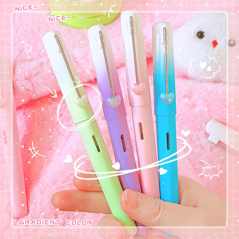 Stylo Plume – Plume Acier EF 0,5 mm, Étudiant & Bureau, 4 Coloris