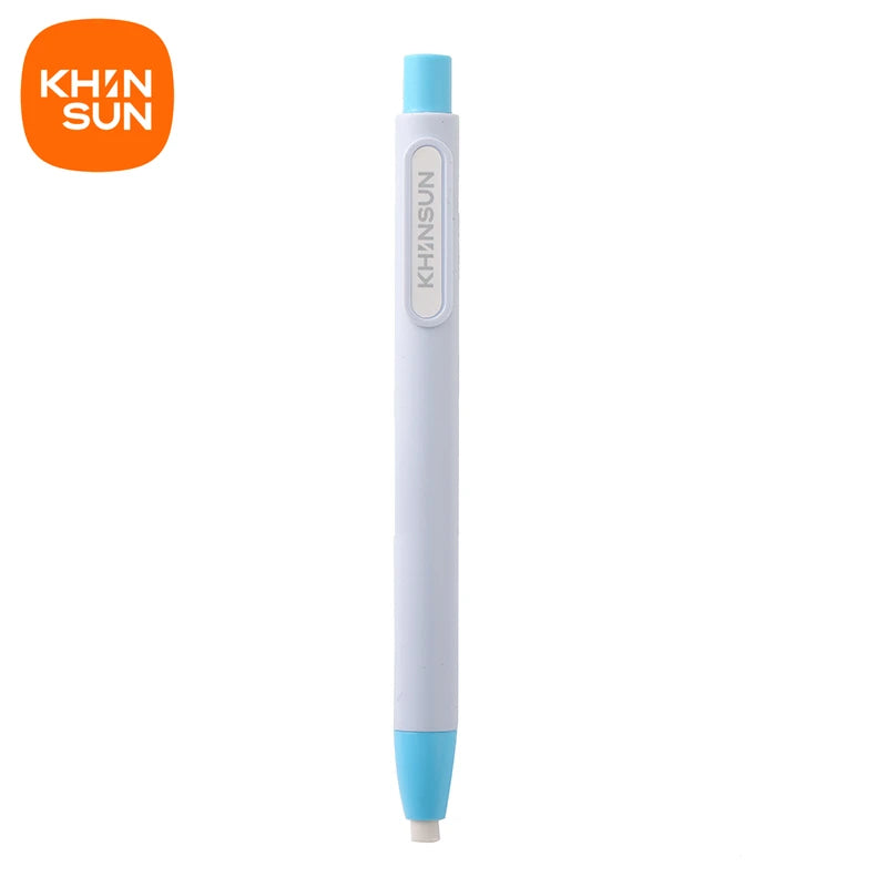 Gomme Rétractable Style Stylo – Effacement Précis, 4 Coloris + Recharge, École & Bureau