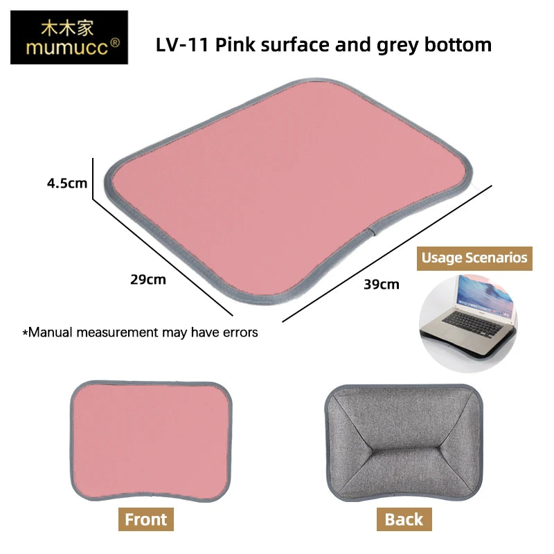 Bureau Laptop Coussin MUMUCC – Table Portable Multifonction, Tapis Souris, Mousse, Plusieurs Coloris