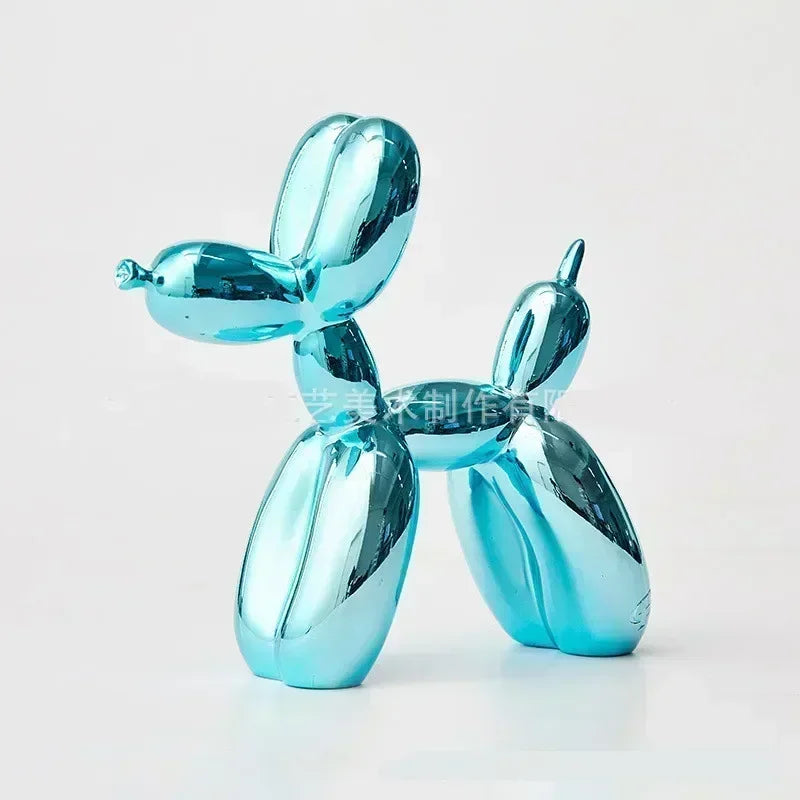 Sculpture Chien Ballon en Résine – Figurine Décorative Style Nordique