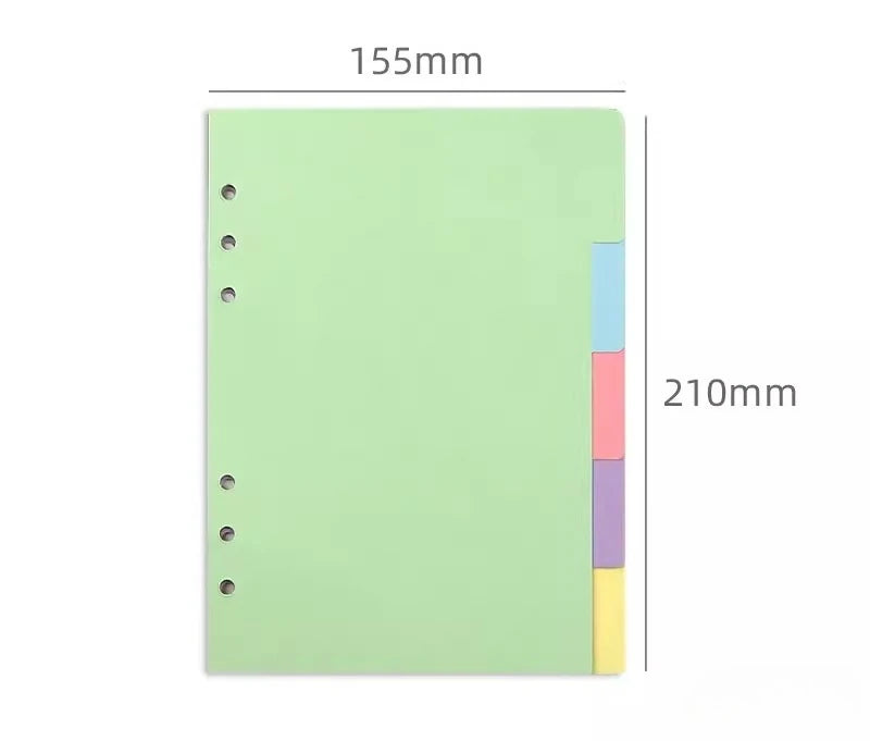 Intercalaires pour Feuilles Mobiles – Formats A4, A5, A6, A7, B5, M5 – Classeur & Agenda