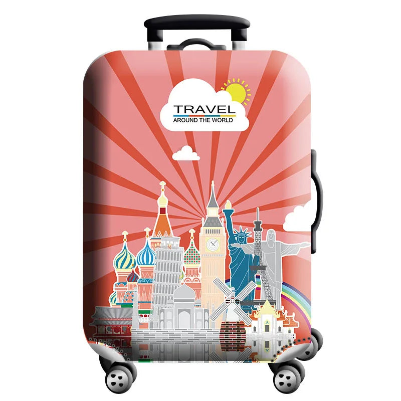 Housse de Protection Valise – Tissu Élastique Lavable, Anti-Rayures, 29 Motifs, Tailles S à XL