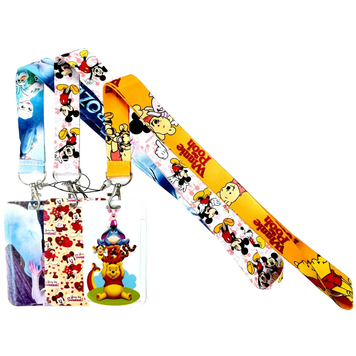Cordon Tour de Cou Porte-Badge Disney – Mickey, Mulan, Winnie & Personnages – 20 Designs