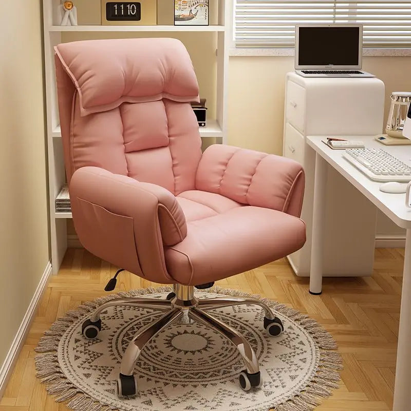 Chaise de Bureau Confortable avec Accoudoirs et Repose-pieds – Inclinable, Hauteur Réglable, 12 Coloris
