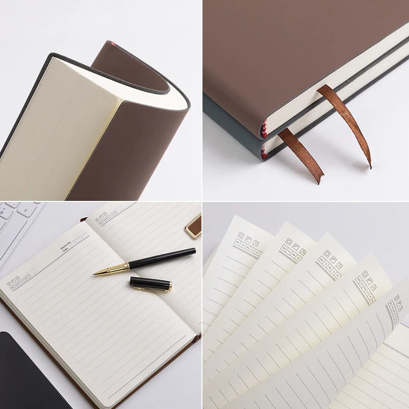 Carnet A5 en Cuir Souple – 120 Pages – Couverture Imperméable – Journal & Écriture – 4 Coloris