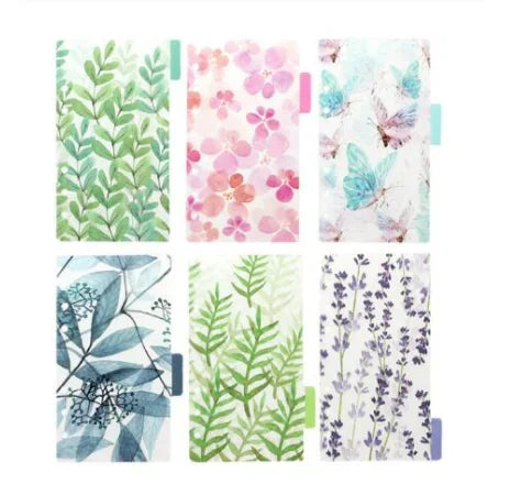 Intercalaires Aquarelle A5/A6 – 6 Trous, Séparateurs Feuilles Mobiles, 23 Motifs