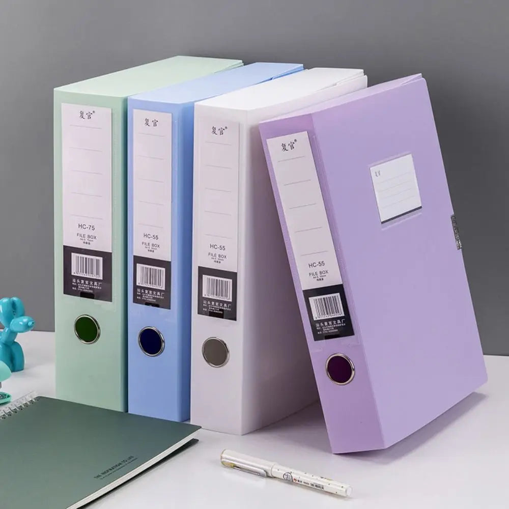 Boîte de Rangement Documents A4 – Grande Capacité, Bureau & École, 8 Coloris