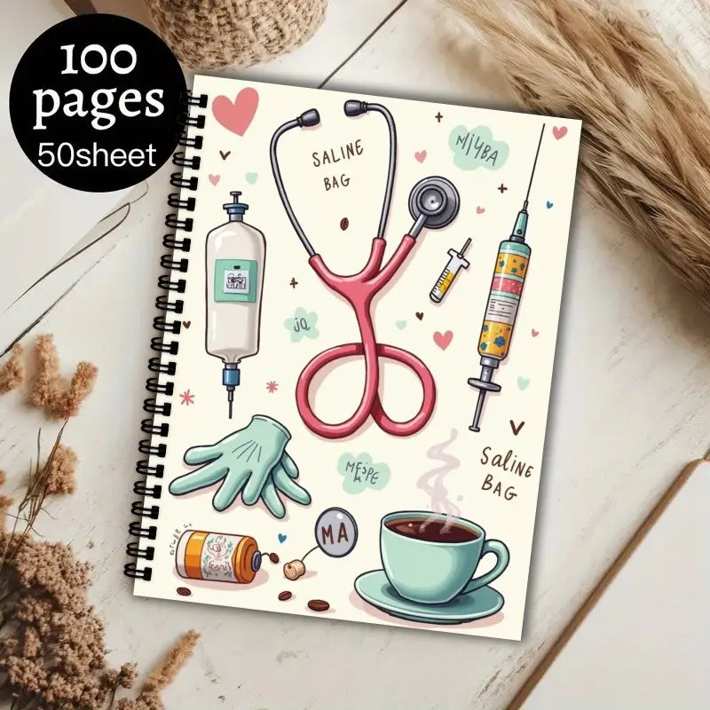 Carnet Spirale Infirmière & Assistante Médicale – Cadeau Kawaii pour Professionnels de Santé