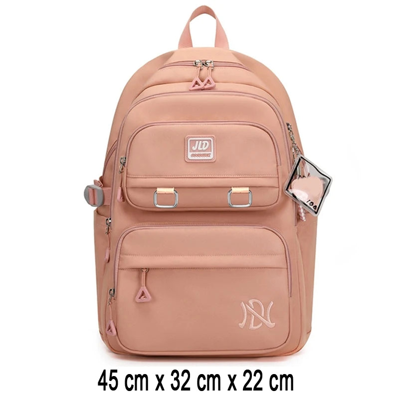 Sac à Dos Scolaire – Grande Capacité, Nylon Léger, Fille & Mixte
