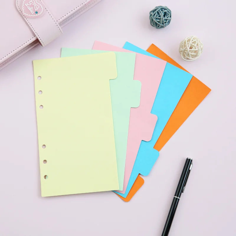 Intercalaires pour Feuilles Mobiles – Formats A4, A5, A6, A7, B5, M5 – Classeur & Agenda