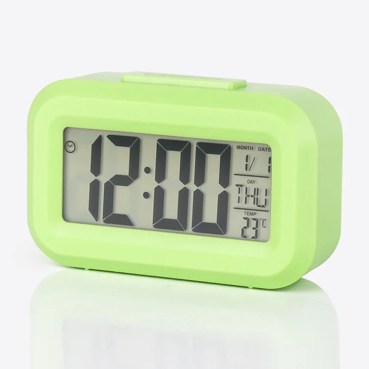 Réveil Digital LED – Horloge Électronique Rétroéclairée, Snooze, Calendrier, Bureau & Maison, 5 Coloris