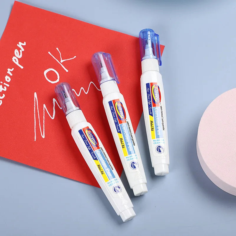 Kit de 3 Stylos Correcteurs Liquides 10 ml – Séchage Rapide, Flux Fluide, École & Bureau