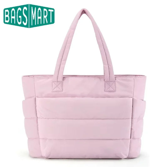 Sac Fourre-Tout BAGSMART Femme – Cabas Matelassé 20L, Travail Voyage École