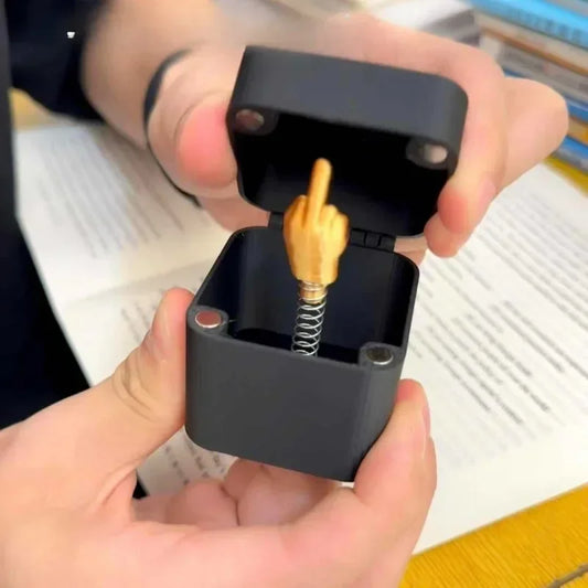 Boîte Surprise Pop-Up Doigt d'Honneur – Gadget Humour, Cadeau Rigolo, 1 ou 2 Pièces