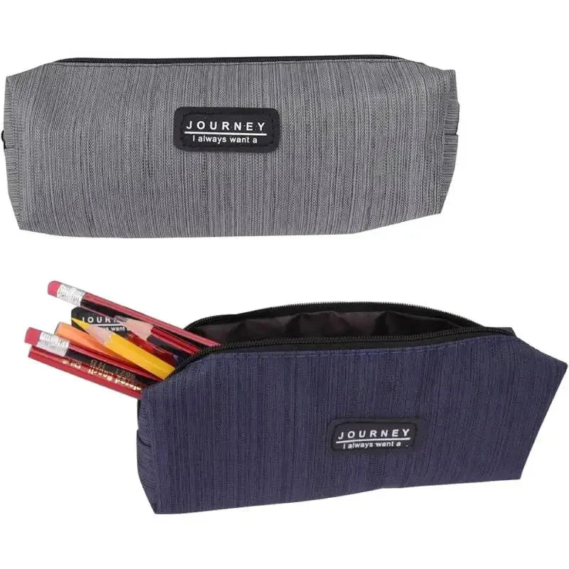 Trousse à Crayons en Toile – Fermeture Éclair, Style Minimaliste 21x9 cm