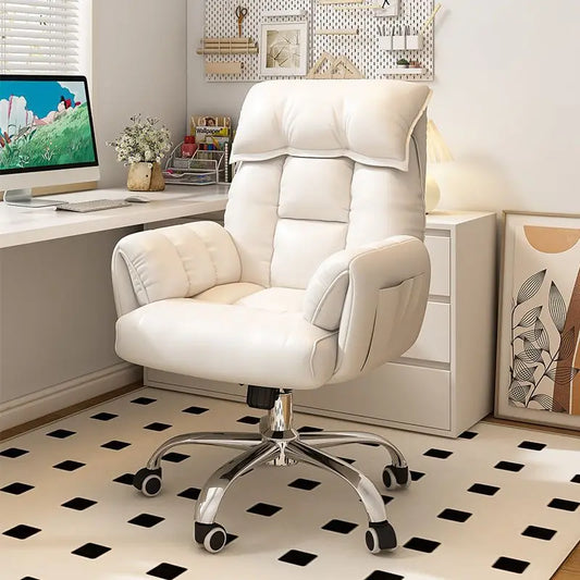 Chaise de Bureau Confortable avec Accoudoirs et Repose-pieds – Inclinable, Hauteur Réglable, 12 Coloris