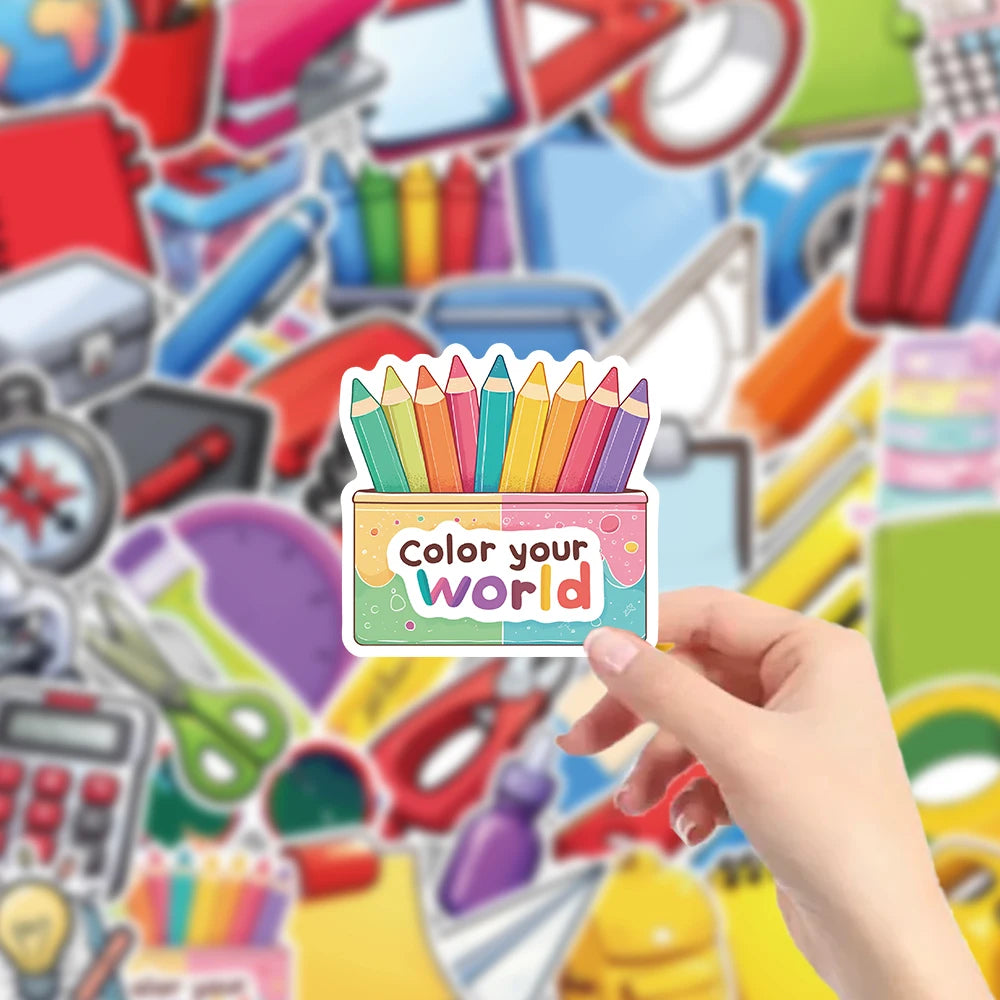 Lot de 54 Autocollants Scolaires – Déco Cahiers, Gourdes & Cadeaux Rentrée