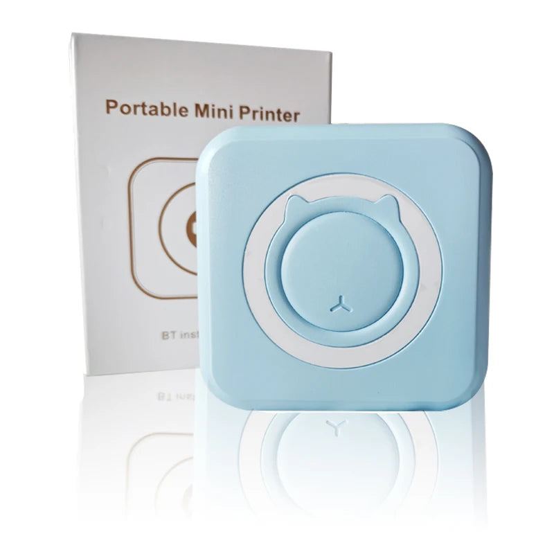 Mini Imprimante Thermique Portable – Bluetooth, Sans Encre, Photo & Étiquettes, 6 Couleurs