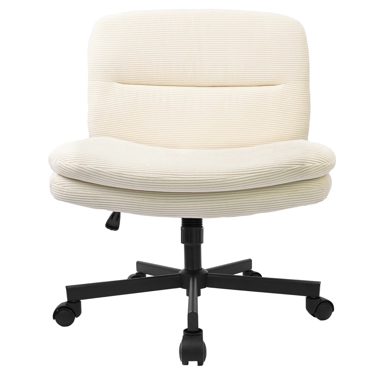 Chaise de Bureau Ergonomique Durrafy – Style Moderne, Roulettes Freins Auto, Pivotante, Ivoire