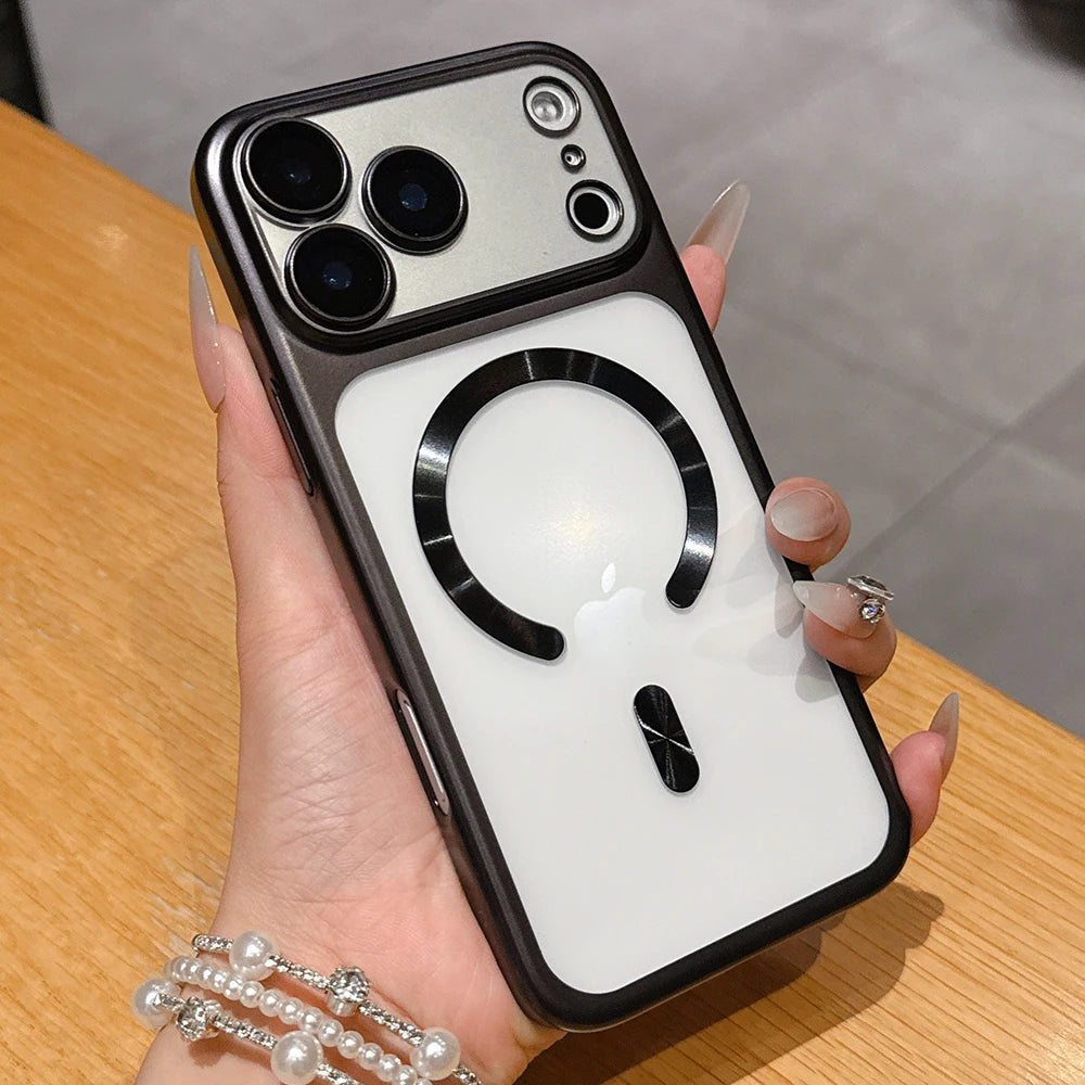 Coque iPhone 17 Luxe Mate Translucide Magnétique – Compatible MagSafe, iPhone 17 / Pro / Pro Max / Air