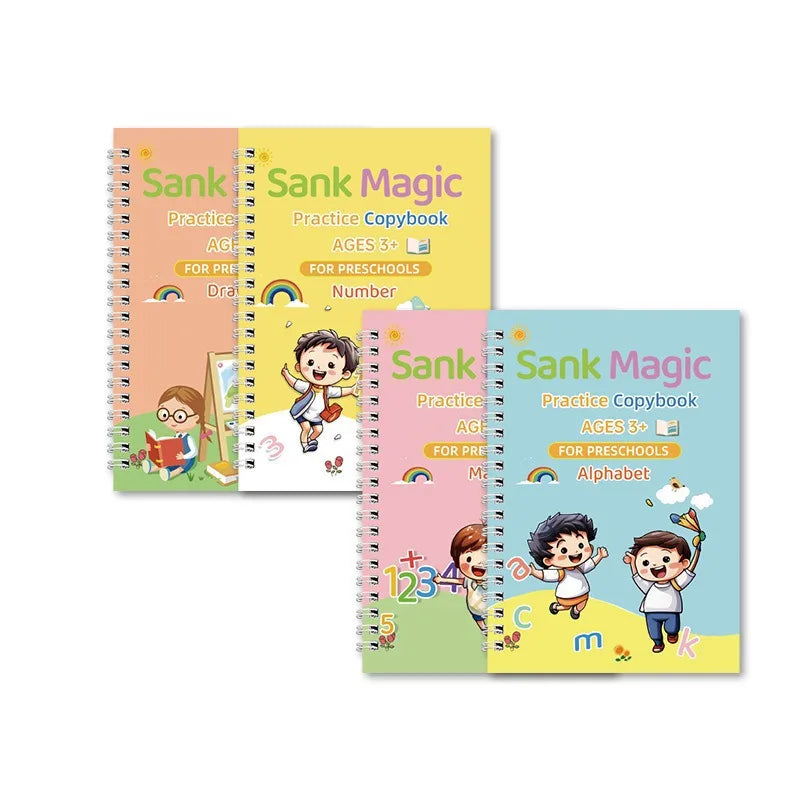Cahier d’Entraînement Groove Enfants – Écriture, Dessin, Maths & Alphabet – 5 Thèmes