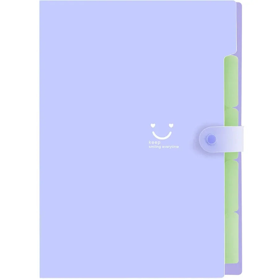 Pochette Document A4 – Bouton-Pression, Organiseur Bureau & École, 14 Coloris