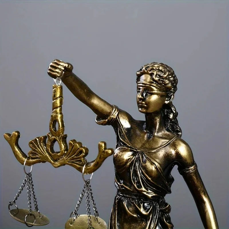 Statuette Déesse de la Justice – Style Rétro Européen, Déco Bureau Salon