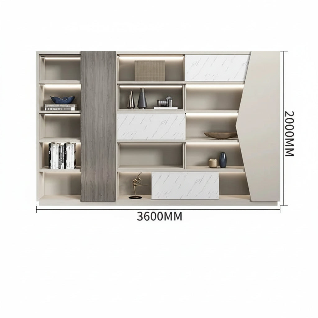 Armoire de Bureau avec Serrure – Bibliothèque Bois Moderne, 5 Niveaux, 15 Modèles