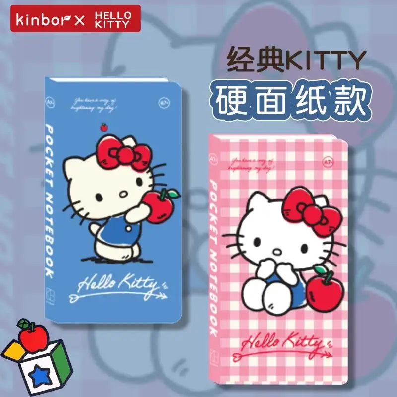 Carnet Pocket A7 Kinbor x Sanrio – Hello Kitty & BB Series, Quadrillé/Vierge, Journal Portable