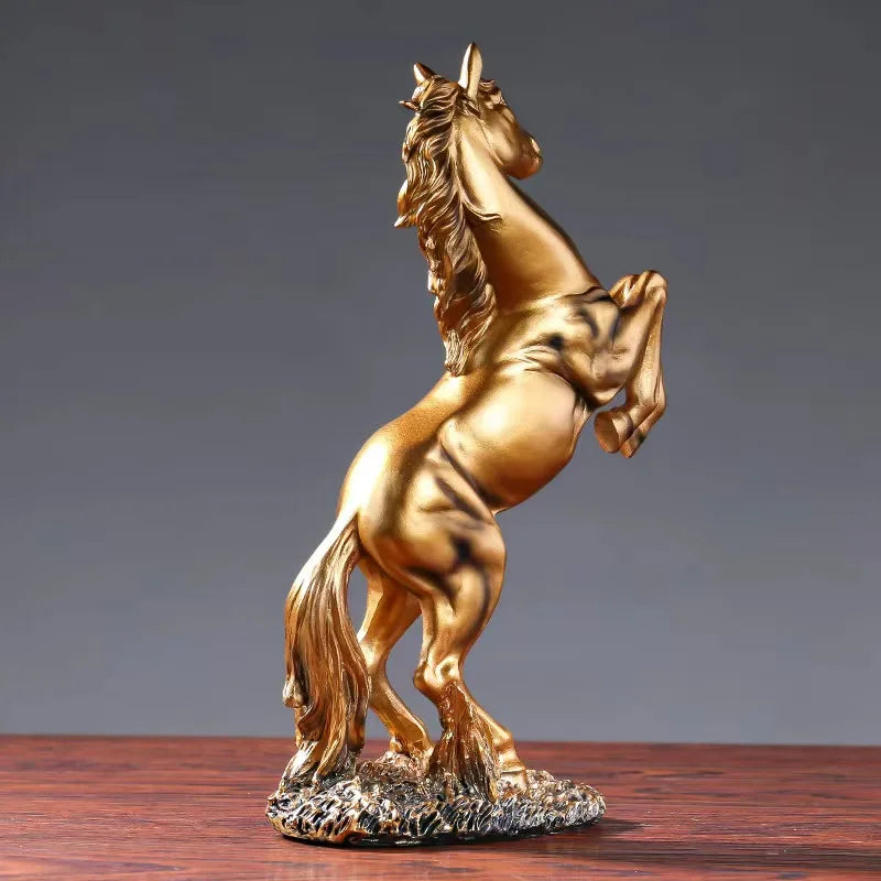 Statue Cheval de la Victoire en Résine – Figurine Décorative Style Européen