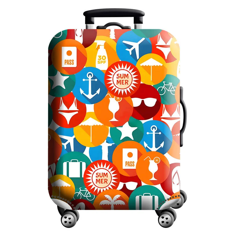Housse de Protection Valise – Tissu Élastique Lavable, Anti-Rayures, 29 Motifs, Tailles S à XL