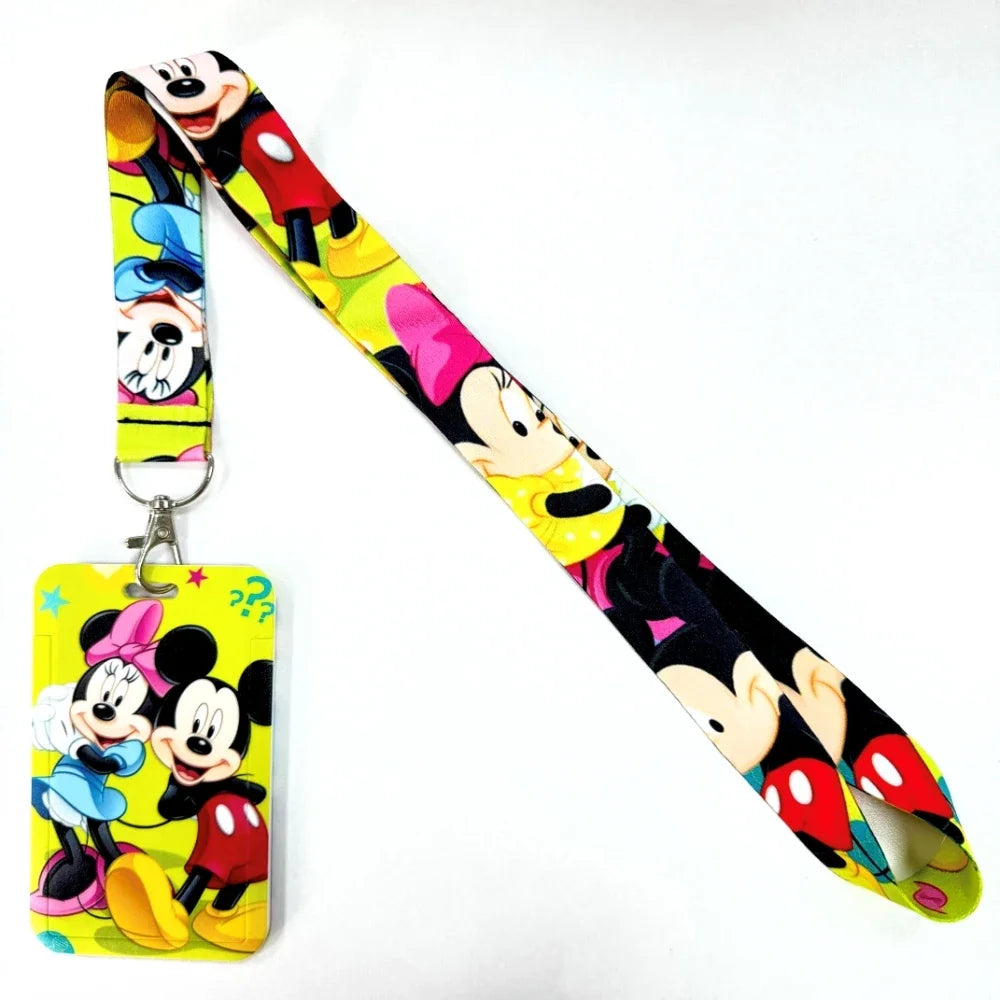 Cordon Tour de Cou Porte-Badge Disney – Mickey, Mulan, Winnie & Personnages – 20 Designs