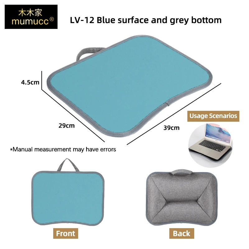 Bureau Laptop Coussin MUMUCC – Table Portable Multifonction, Tapis Souris, Mousse, Plusieurs Coloris