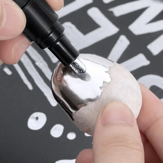Marqueurs Miroir Chrome – Stylos Peinture Réfléchissants Or, Argent & Cuivre