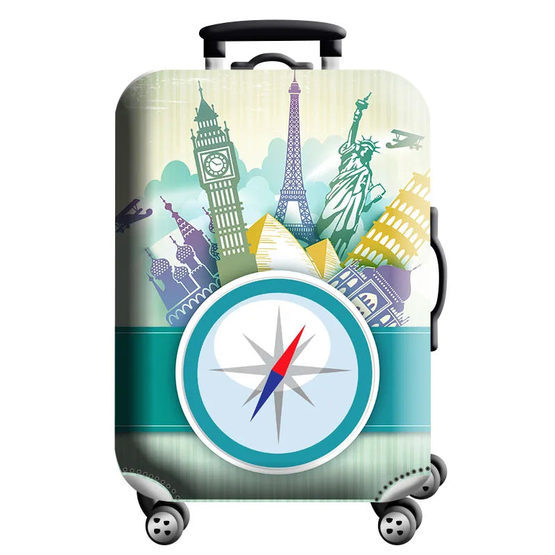 Housse de Protection Valise – Tissu Élastique Lavable, Anti-Rayures, 29 Motifs, Tailles S à XL