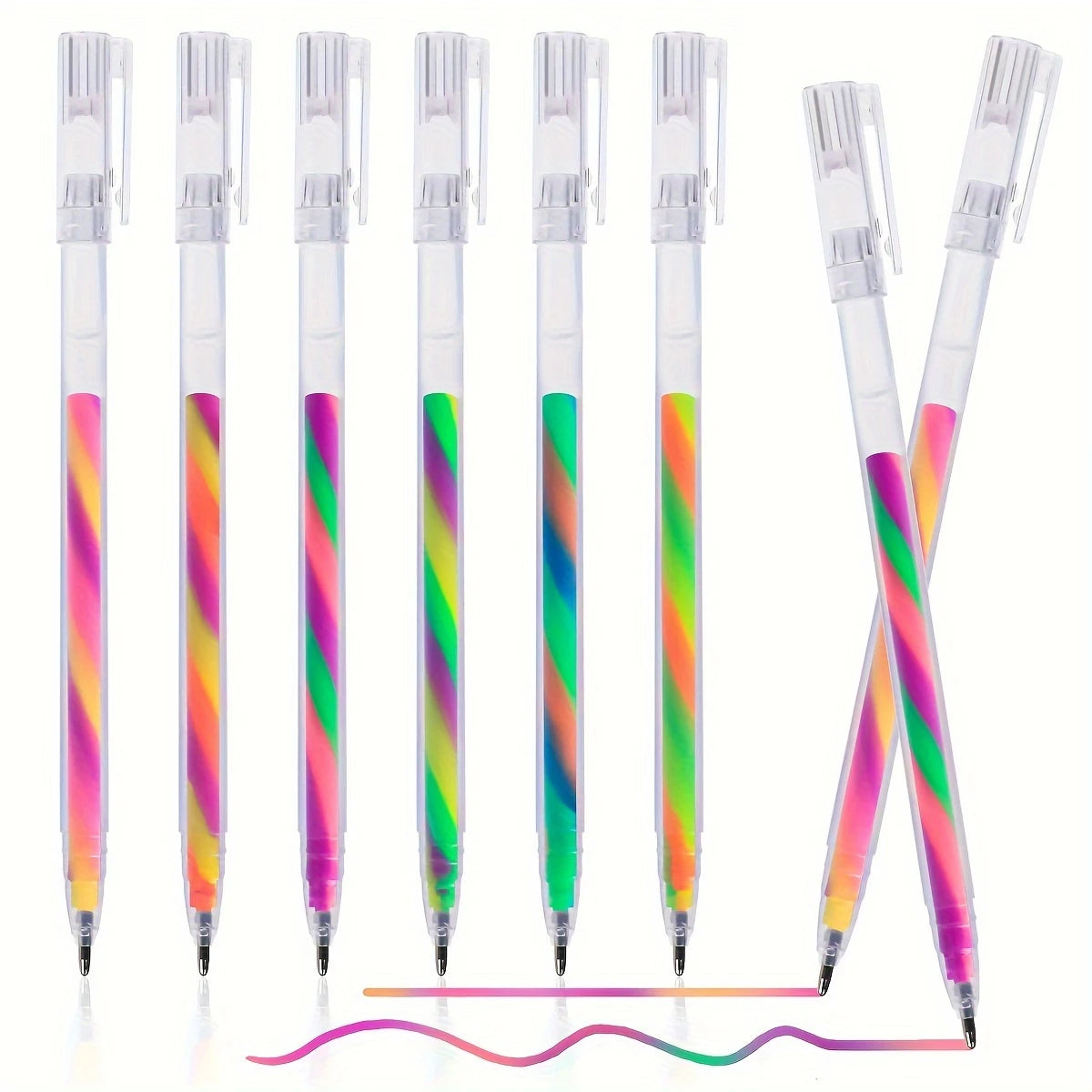 Set 8 Surligneurs Gel Paillетés – Pointe Fine 1,2 mm – Journal Créatif & DIY – 3 Assortiments