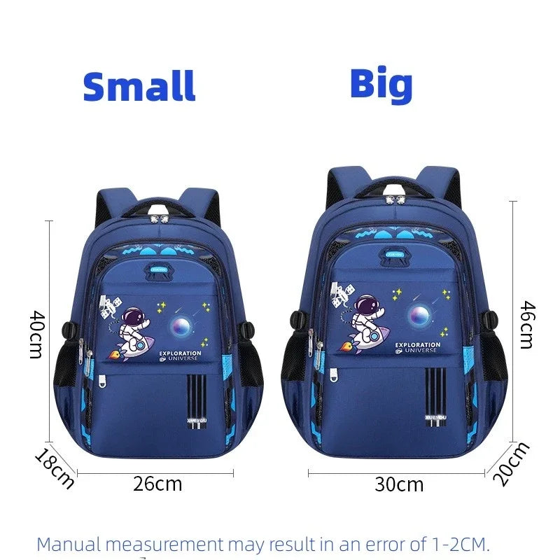 Cartable Garçon Astronaute – Protection Dorsale, Imperméable, Grande Capacité, 5-8 Ans