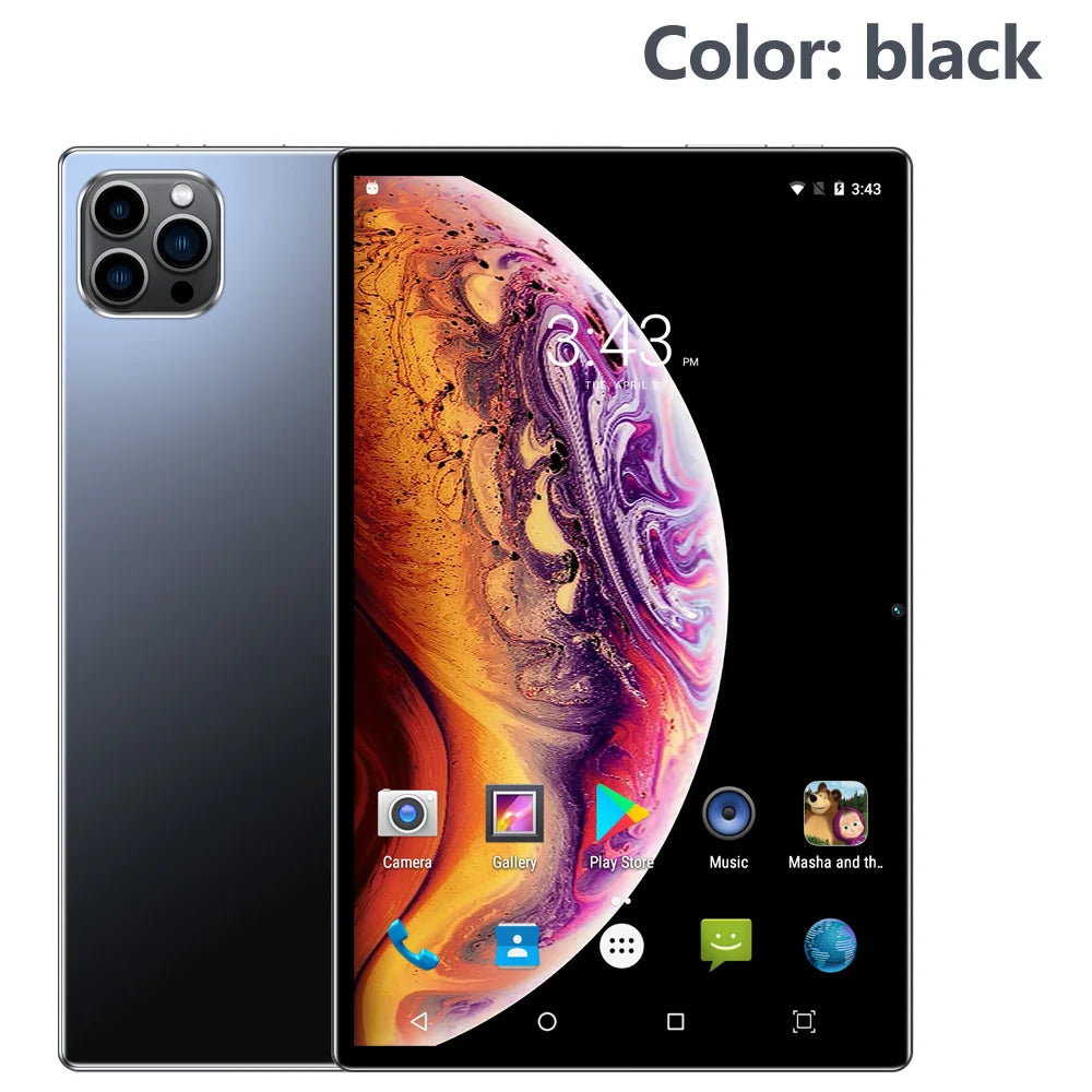Tablette Android 10,1" – Octa-Core, 4Go RAM + 64Go, Batterie 6000mAh, Google Play, Double SIM 3G