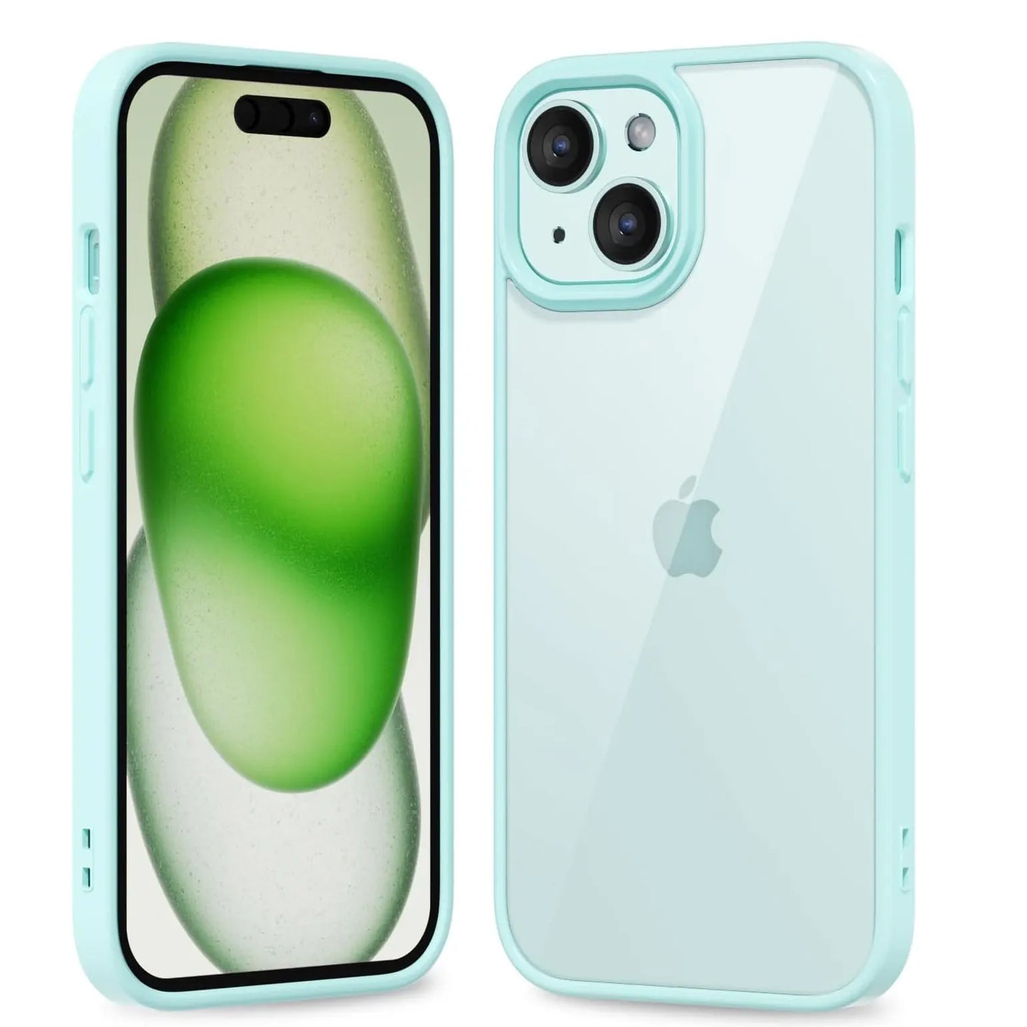 Coque Transparente Antichoc Colorée pour iPhone – Bumper Silicone, Compatible iPhone 11 à 16 Pro Max, 6 Couleurs