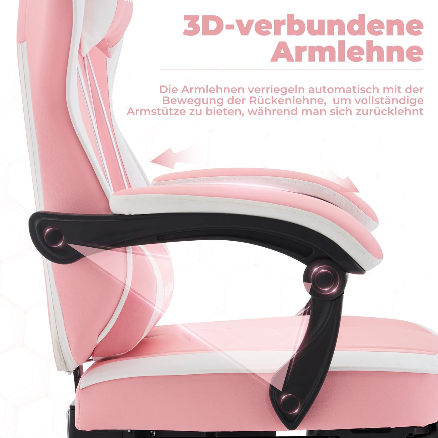 Chaise Gaming Ergonomique WOTSTA – Massage Lombaire, Inclinable, E-Sport, 3 Coloris