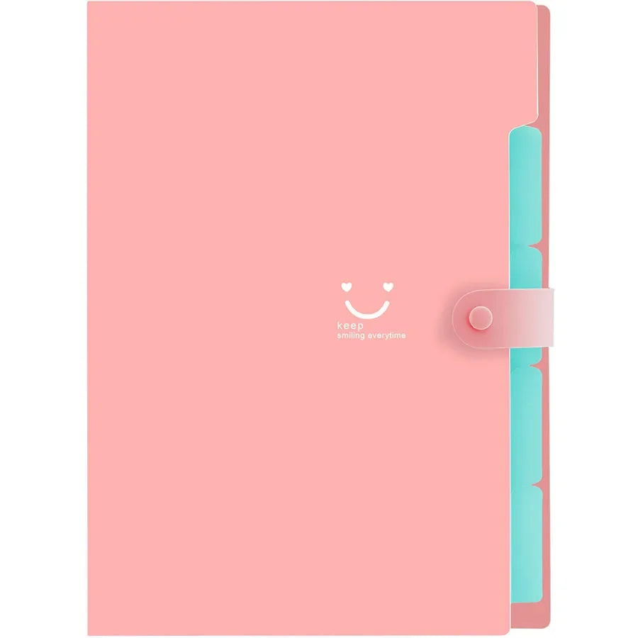 Pochette Document A4 – Bouton-Pression, Organiseur Bureau & École, 14 Coloris